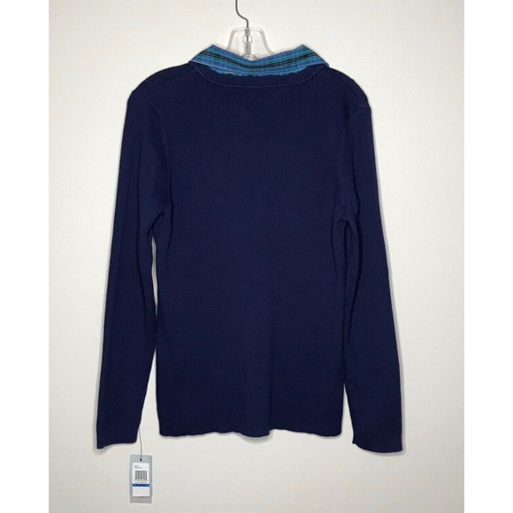 Izod Cable Knit Collared Sweater - Picture 7 of 10